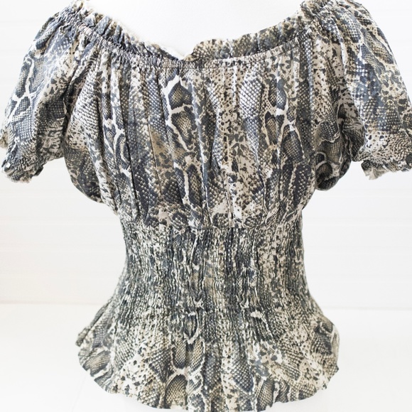 Snakeskin print RANCHO ESTANICIA blouse - Picture 1 of 9